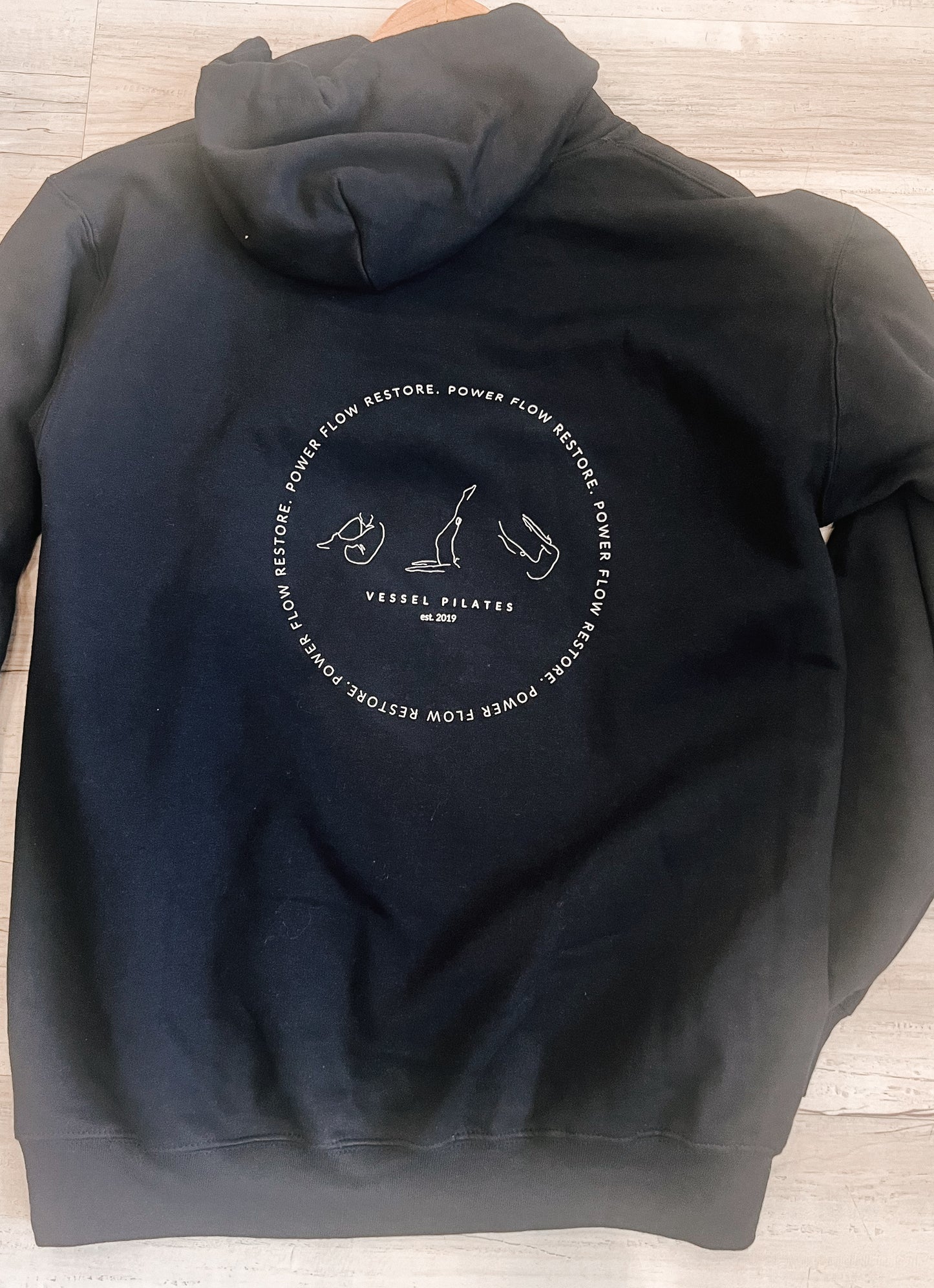 Vessel Black Hoodie LONG with Vessel Circle
