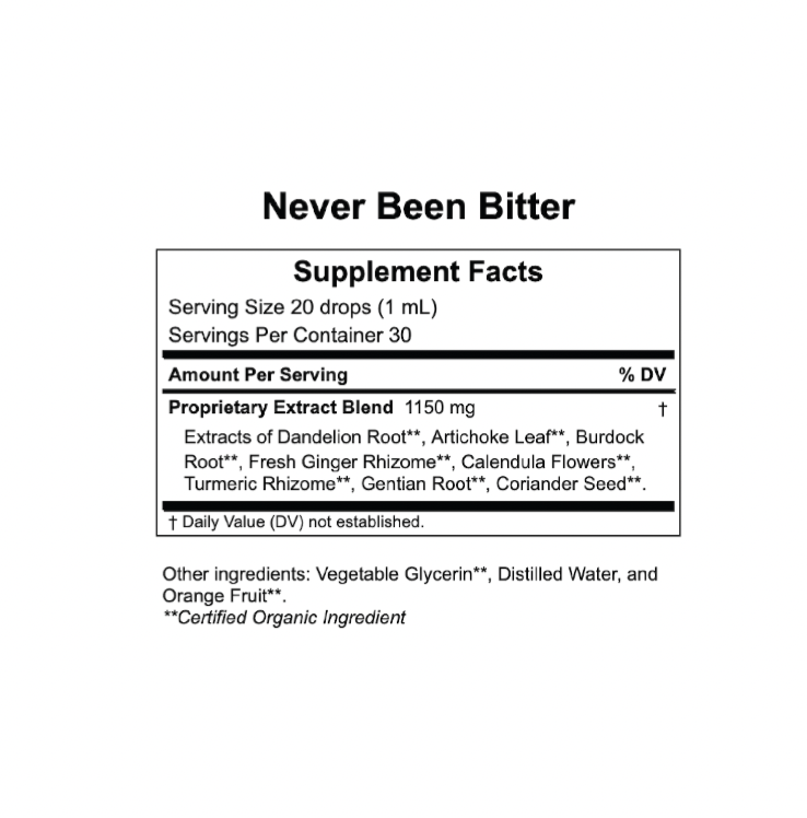 Never Been Bitter™ - digestive & gut support tincture