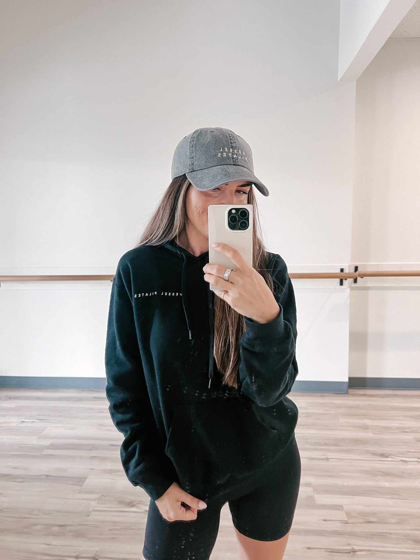 Vessel Black Hoodie LONG with Vessel Circle