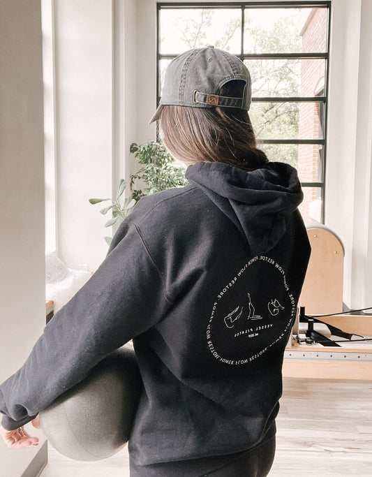 Vessel Black Hoodie LONG with Vessel Circle