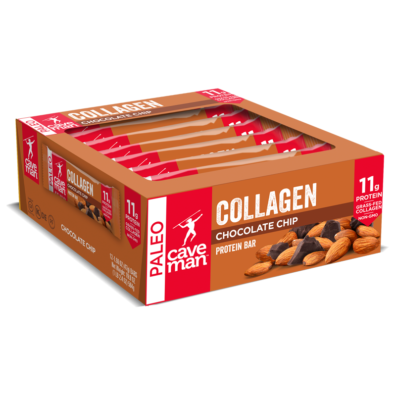 Caveman Chocolate Chip Collagen Bars