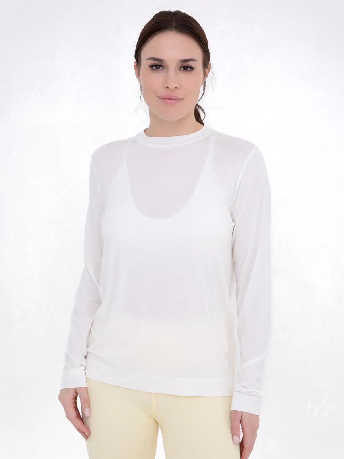 Vessel Peekaboo Back Active Long Sleeve Ivory