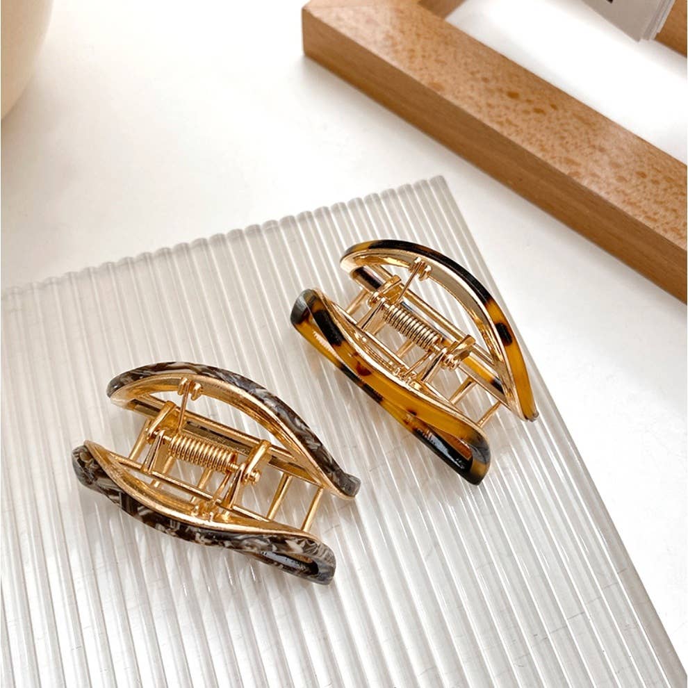 Hair Clip - Gold Halfmoon