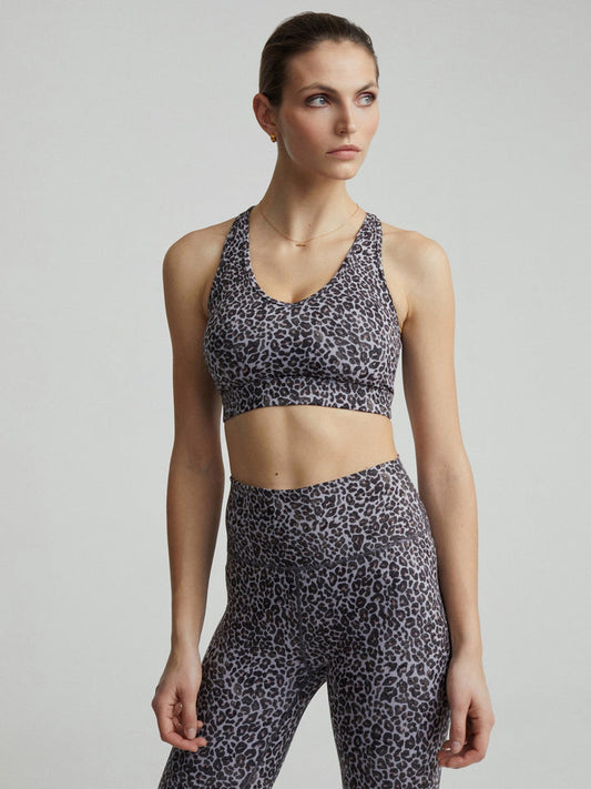 Lets Move Park Bra Taupe Cluster Leopard