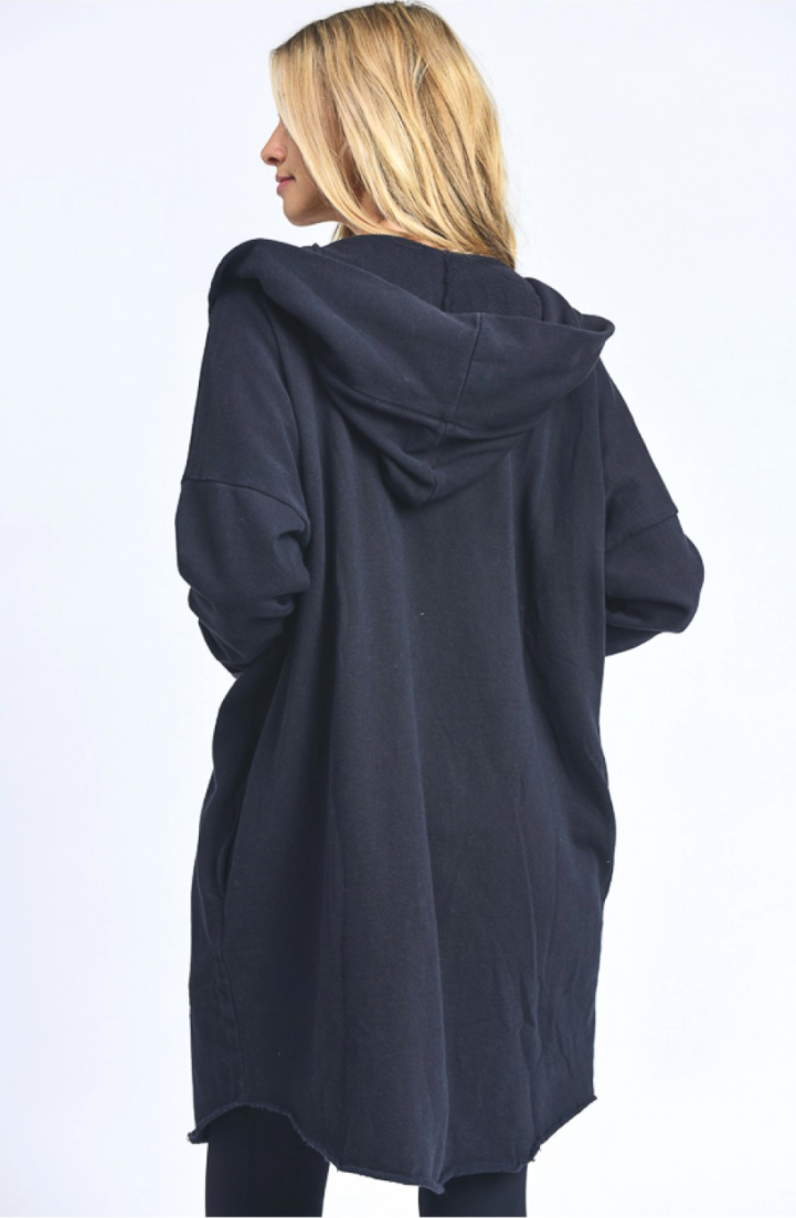 Vessel Open Front Longline Hoodie Cardigan