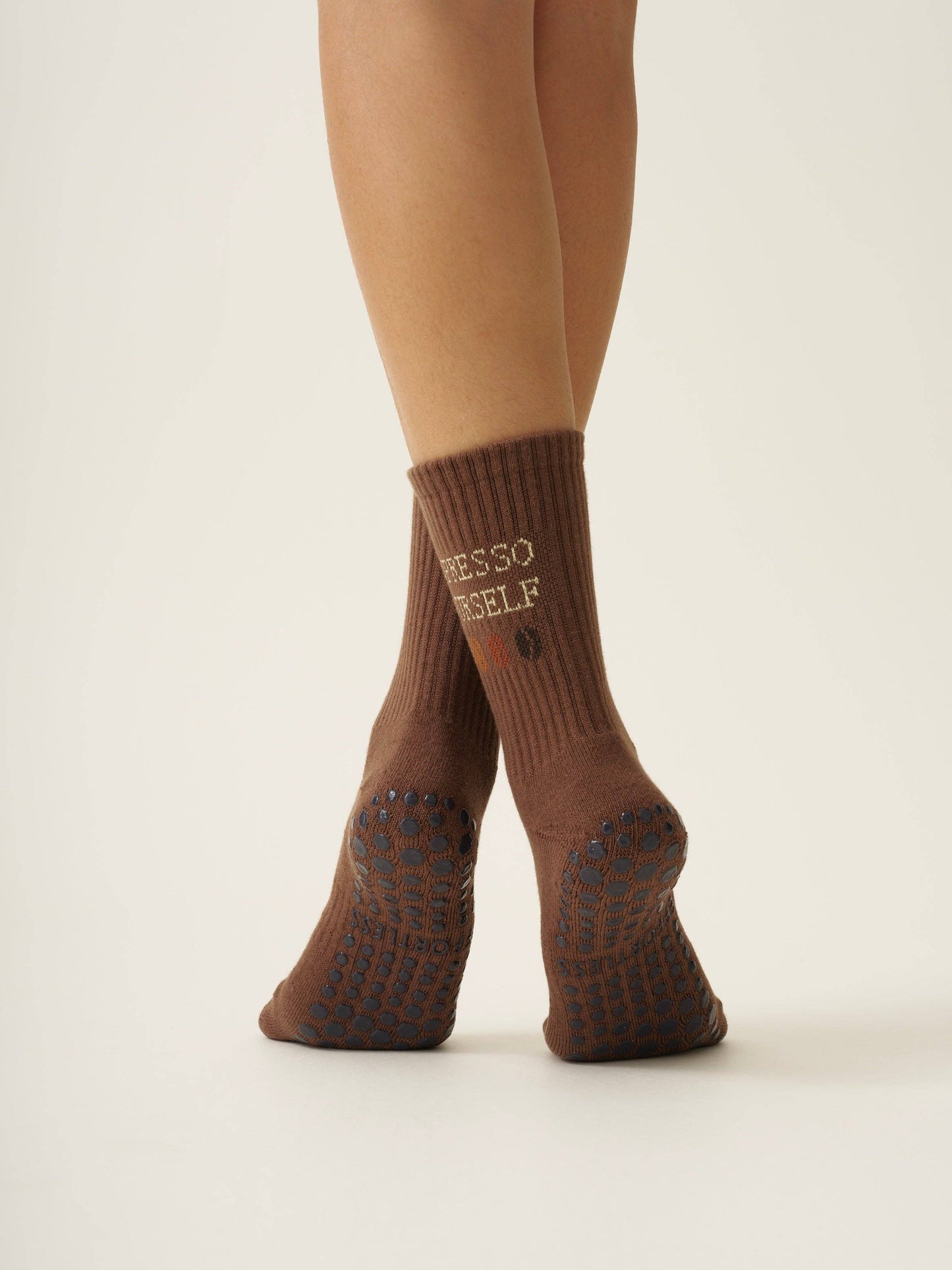 ☕︎ Coffee Lover Grip Sock, Pilates Socks