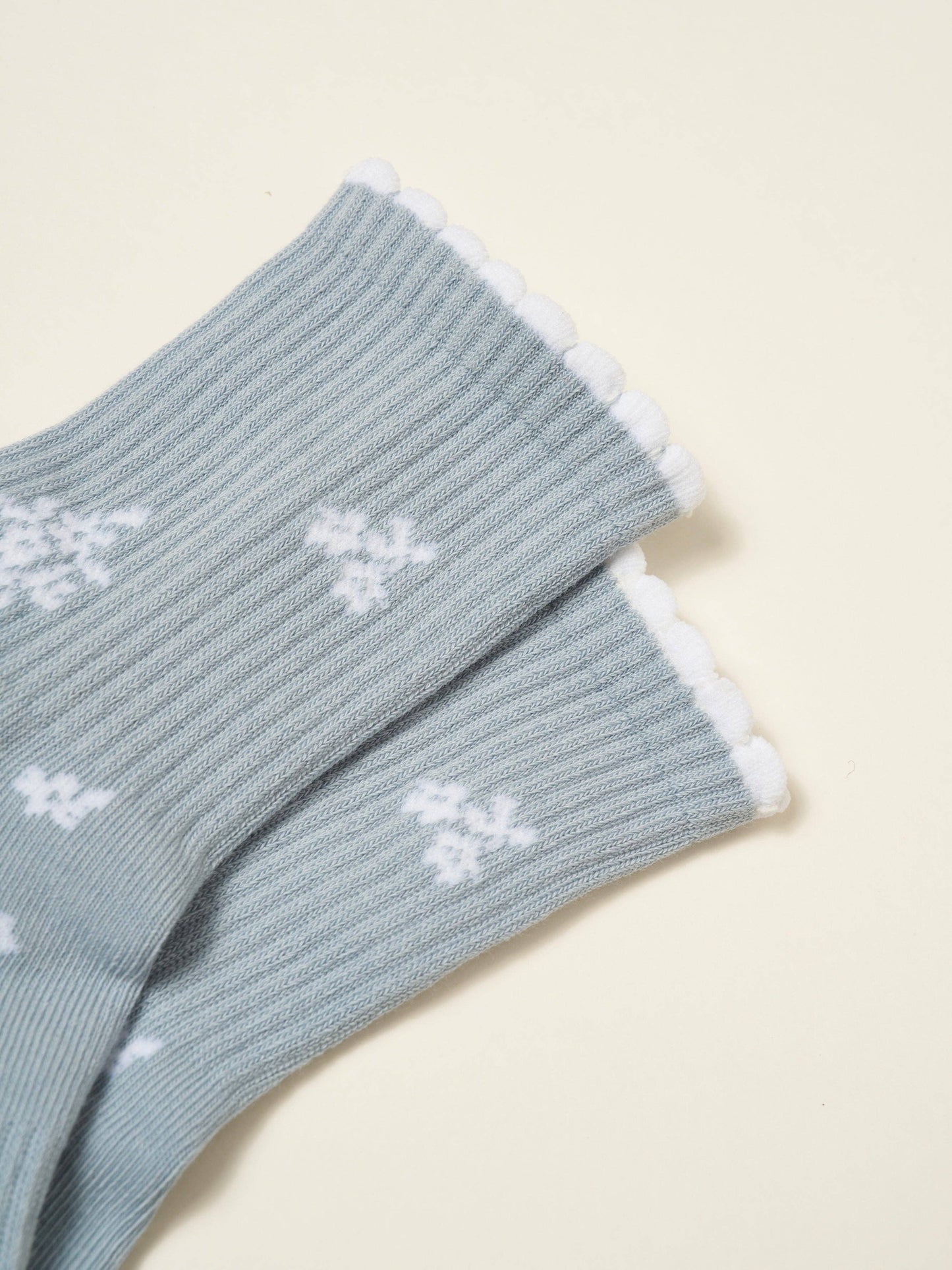 ❄️ Snowflake Petal Grip Sock [Denim], Pilates Socks