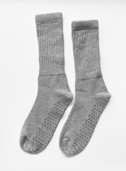 Slouchy grip socks - Grey