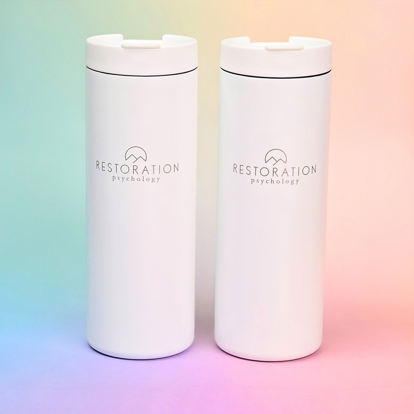 Custom Logo Skinny Tumbler with Flip Lid | 16oz Insulated