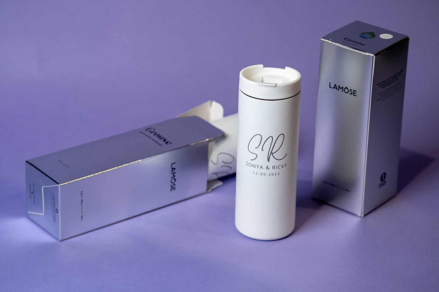 Custom Logo Skinny Tumbler with Flip Lid | 16oz Insulated