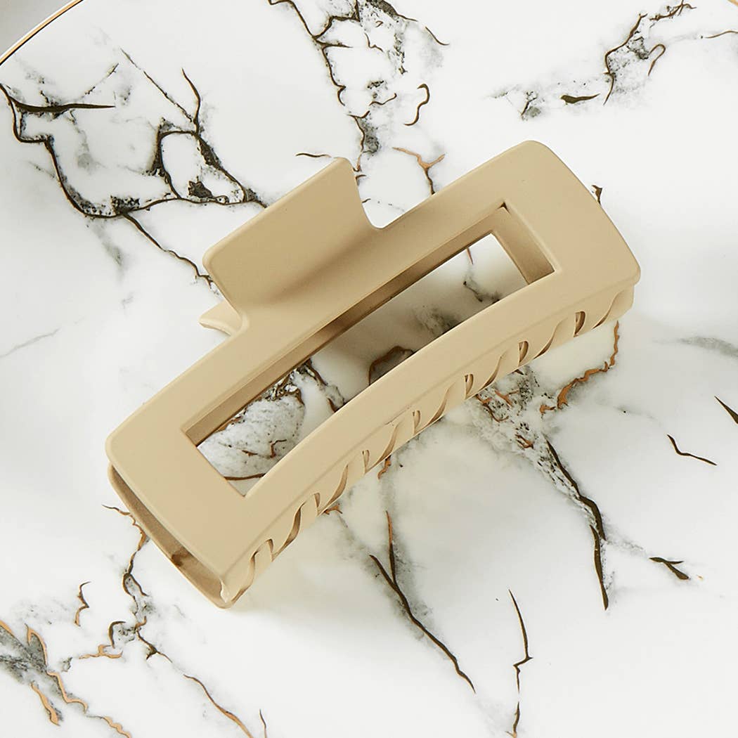 Solid Rectangular Grander Hair Claw Clip