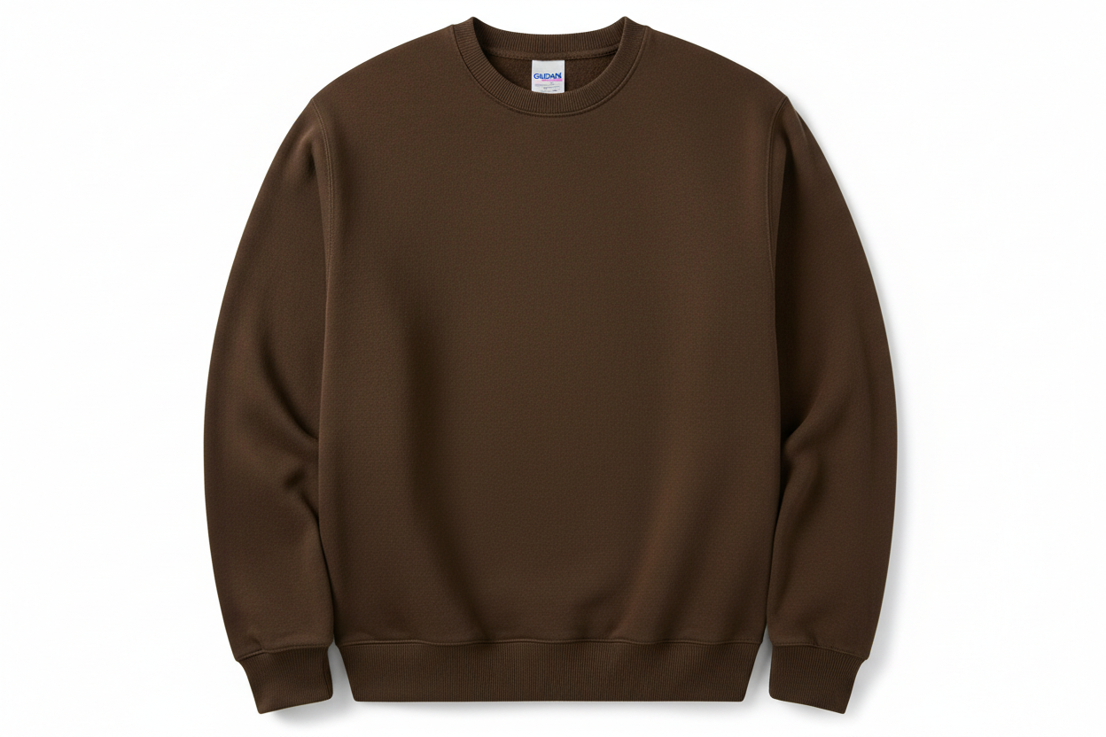 chocolate brown gilden crewneck