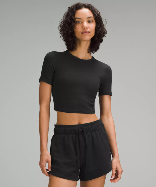 Hold Tight Straight-Hem Cropped T-Shirt