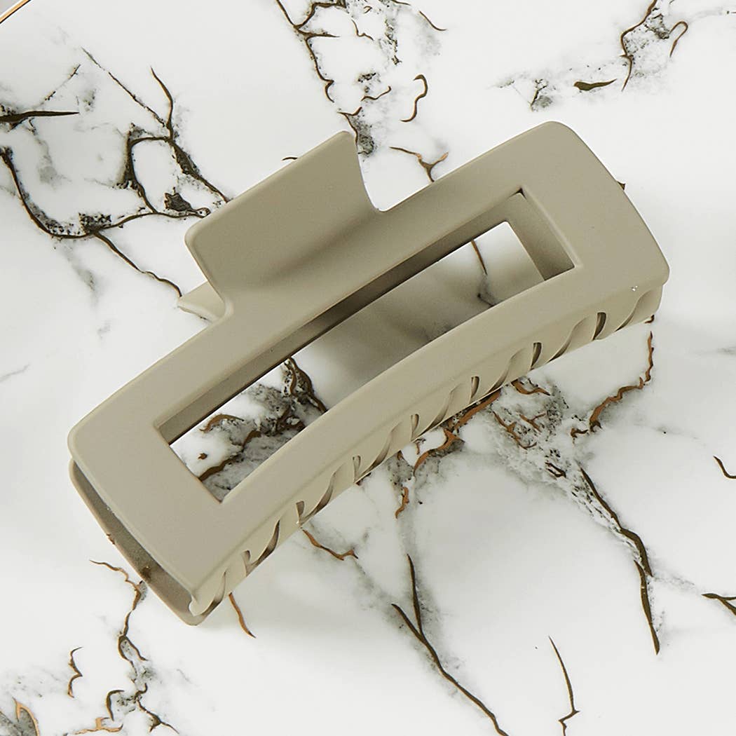 Solid Rectangular Grander Hair Claw Clip