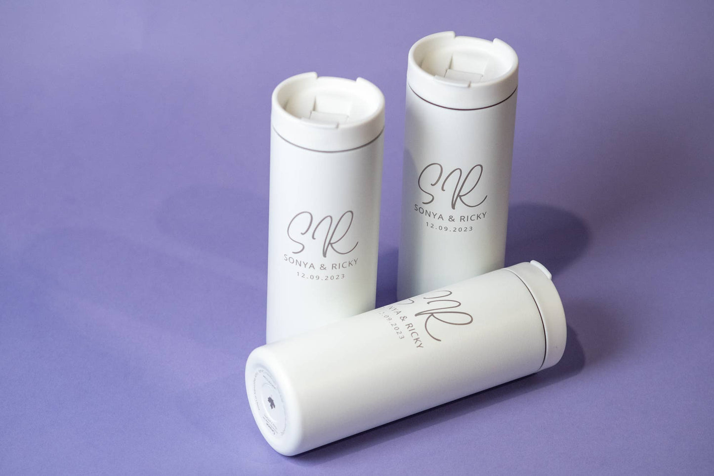 Custom Logo Skinny Tumbler with Flip Lid | 16oz Insulated
