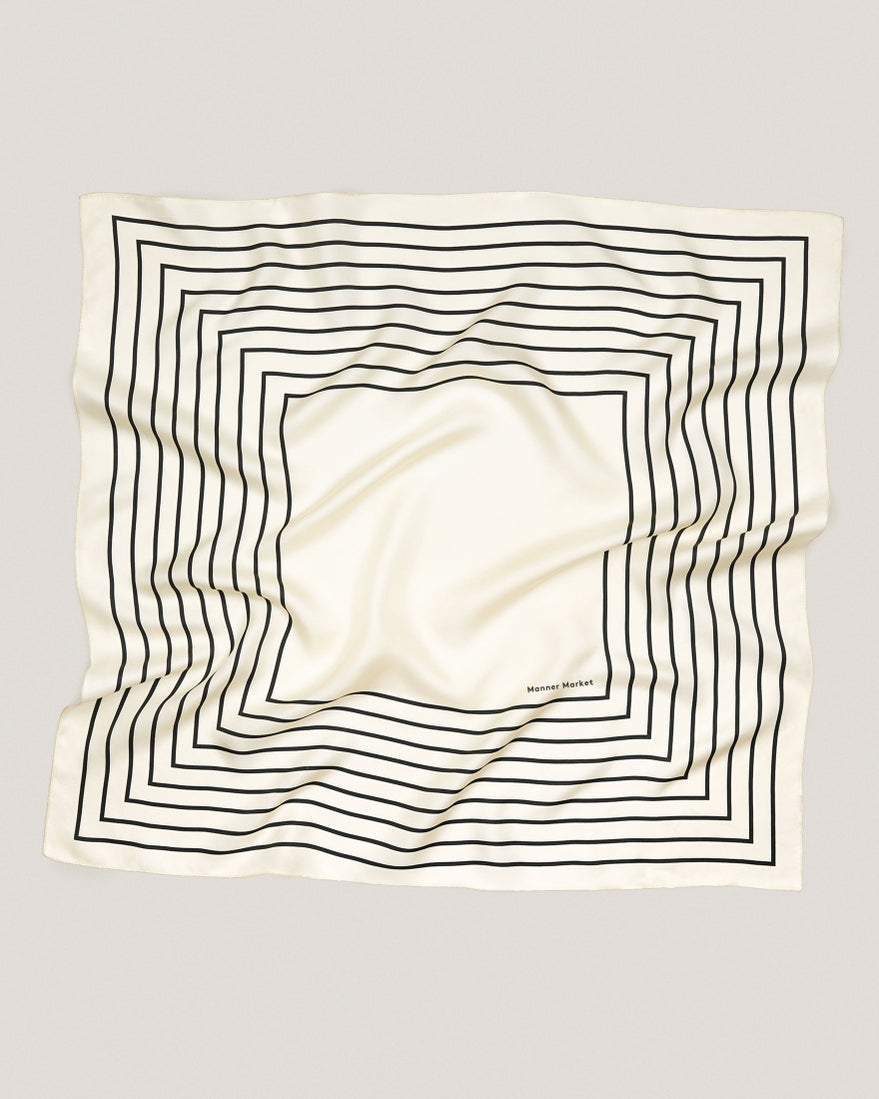 Agnes 100% Silk Scarf - Ivory