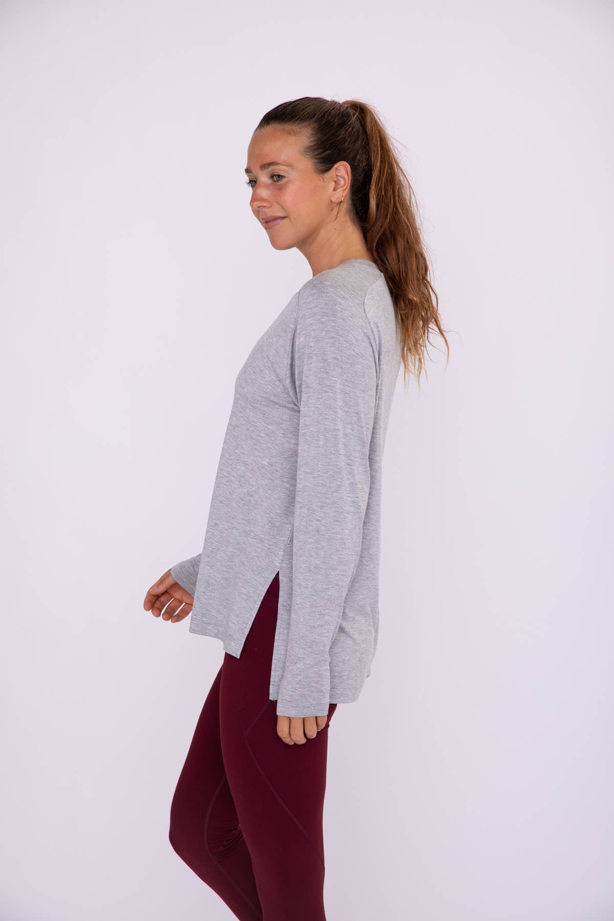 Vessel Long Sleeve Raglan Detail Top - mono b