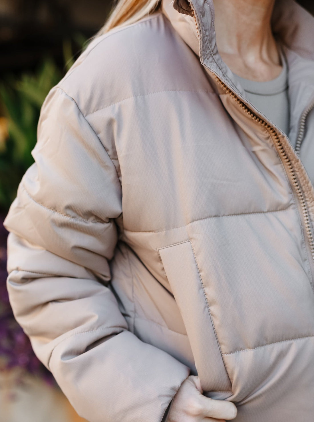 Girlfriend Collective Cropped Puffer Jacket