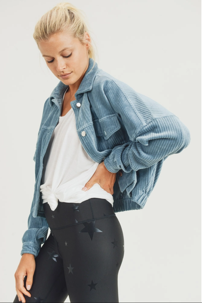 Mono B Cropped Corduroy Jacket